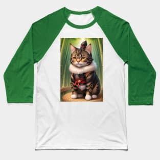 A cute samurai tabby cat Baseball T-Shirt